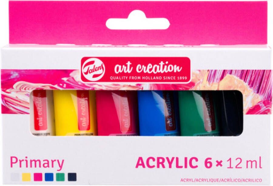 Talens Art Creation Acrylverf Primary set à 6 kleuren 12ml
