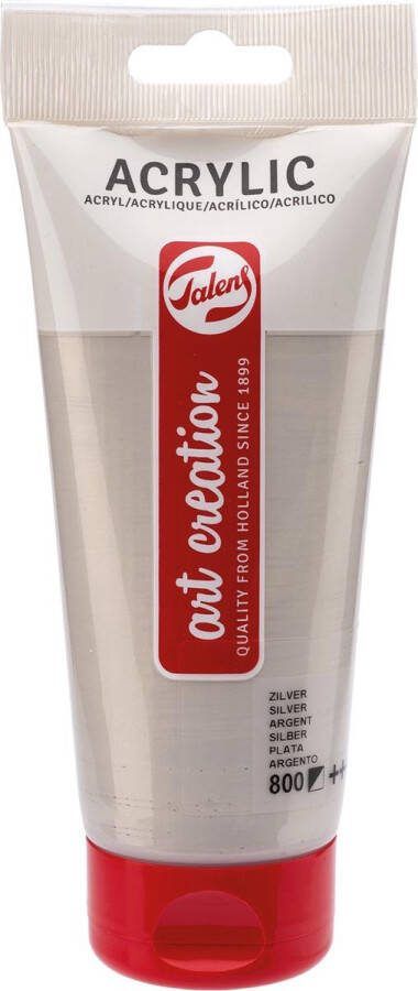 Talens Art Creation acrylverf tube van 200 ml zilver 2 stuks