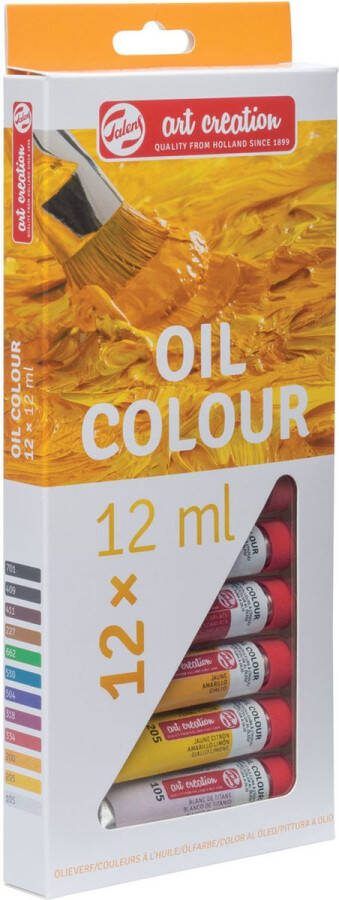 Talens Art Creation Oil Colour set 12 kleuren 12 ml tubes olieverf