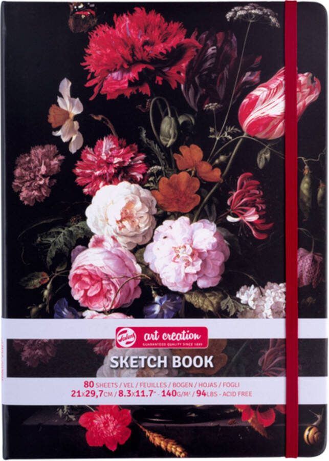 Talens Art Creation Schetsboek Stilleven met bloemen in een glazen vaas 21 x 29 7 cm 140 g 80 vellen