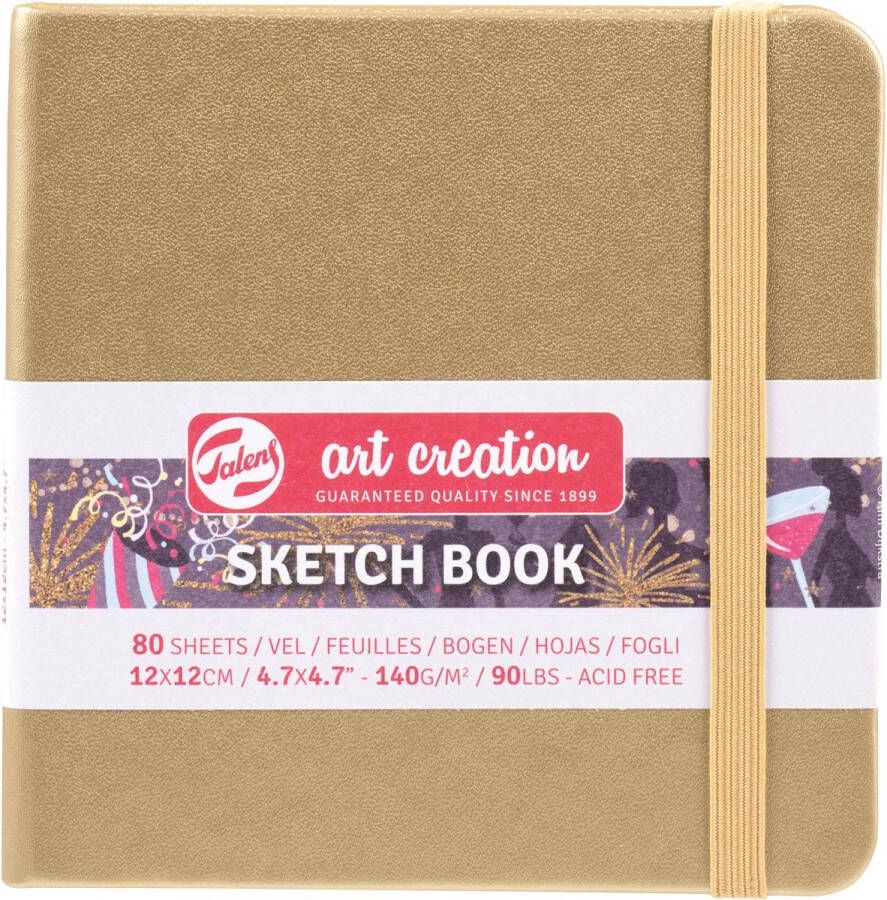 Artcreation Schetsboek Talens Art Creation goudgeel 12x12cm 140gr 80vel