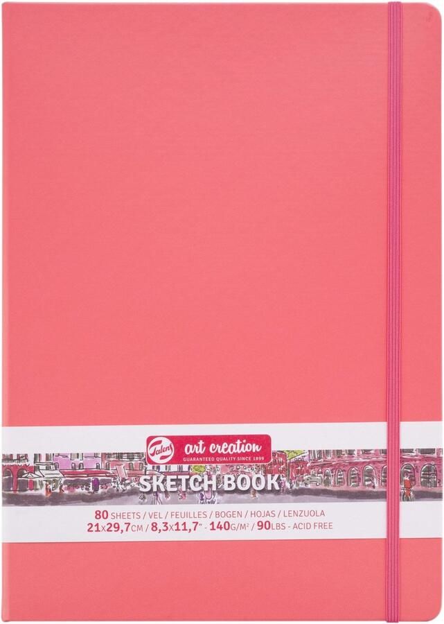 Talens Art Creation Schetsboek Koraalrood 21 x 29.7 cm 140 g 80 Vellen