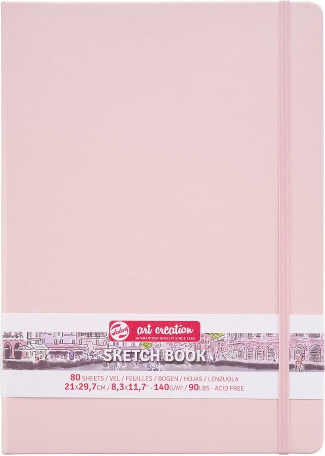 Talens Art Creation Schetsboek Pastel Roze 21 x 29.7 cm 140 g 80 Vellen