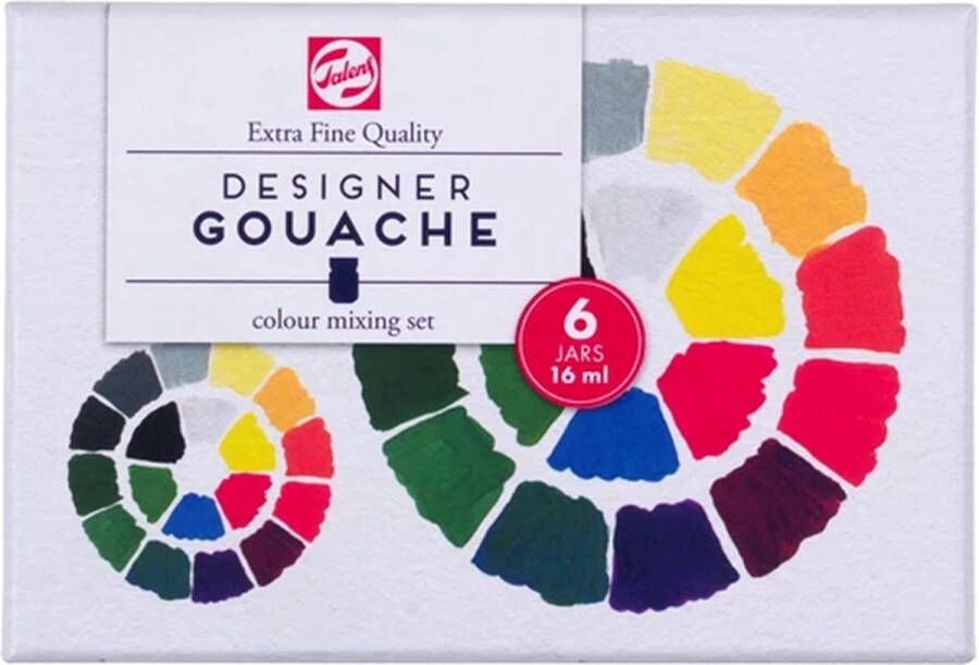 Talens Designer Gouache Colour Mixing Set 6 x 16 ml