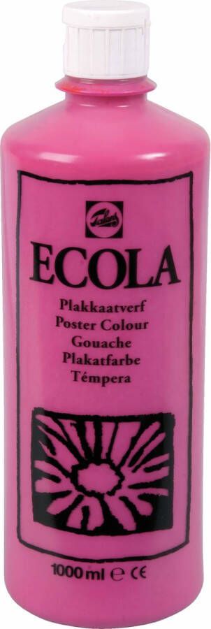 Talens Ecola plakkaatverf flacon van 1000 ml tyrisch roze (magenta)