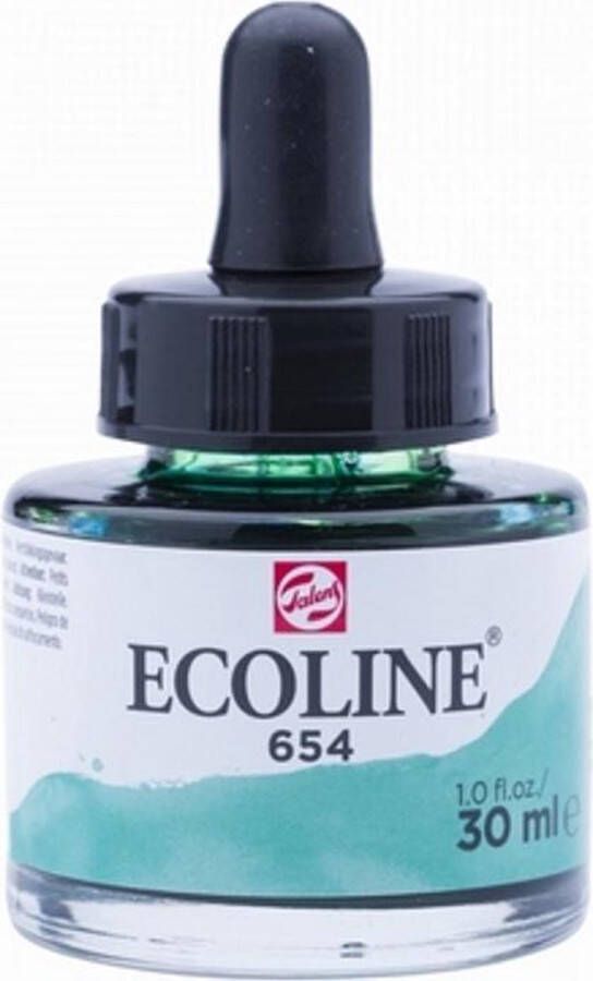 Talens Ecoline Vloeibare Waterverf Flacon 30 ml Dennengroen 654