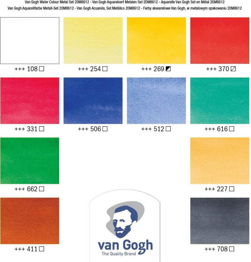 Talens Gogh aquarelset 12nap M8612