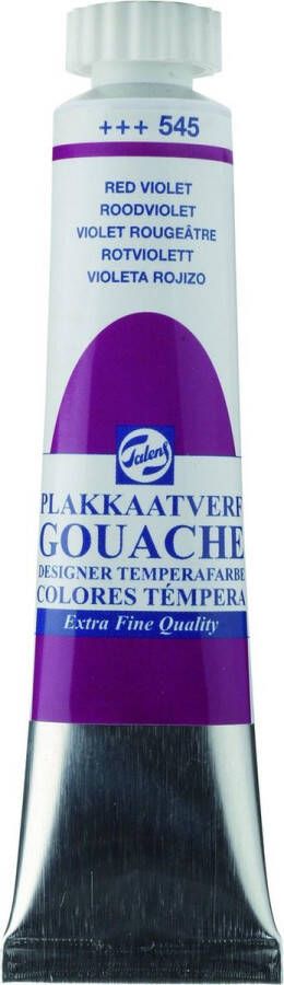 Talens Plakkaatverf 545 Roodviolet Gouache extra fine 20 ml