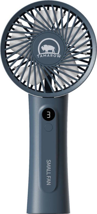 Tamarow Draagbare Handventilator Tafelventilator Statiefventilator Oplaadbaar 3 Windsnelheden Kantelbaar Blauw