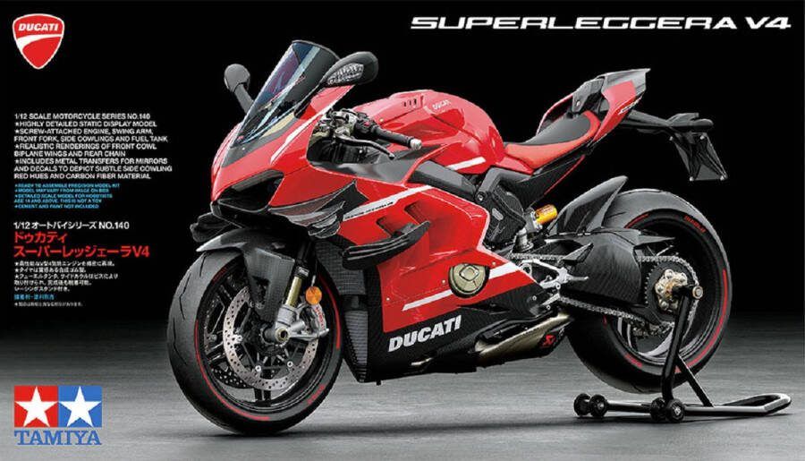 Tamiya 1:12 14140 Ducati Superleggera V4 Plastic Modelbouwpakket