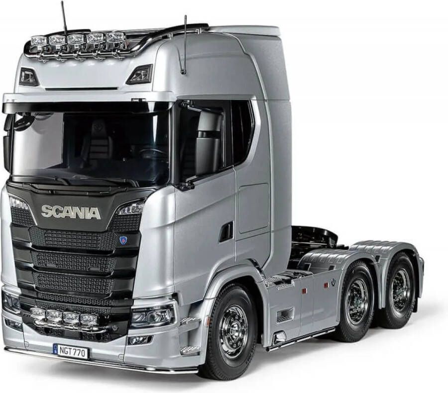 Tamiya 1:14 56373 RC Scania S770 V8 Truck 6X4 Pre-painted Silver edition RC Plastic Modelbouwpakket