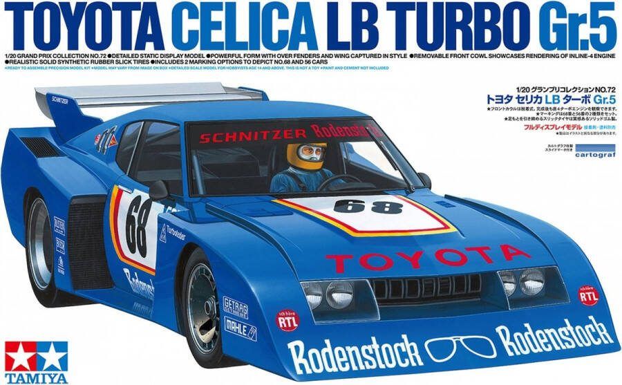 Tamiya 1:20 20072 Toyota Celica LB Turbo Gr.5 Racing Plastic Modelbouwpakket