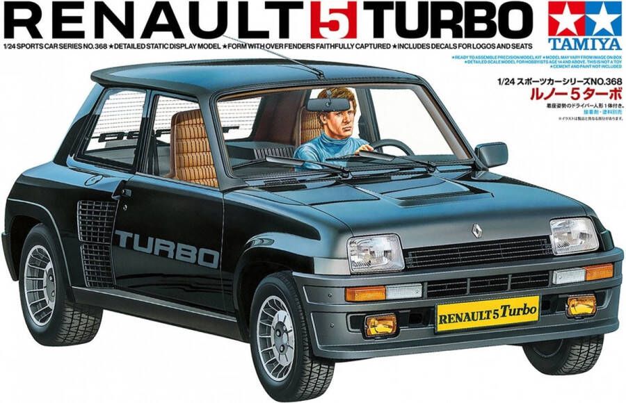 Tamiya 1:24 24368 Renault 5 Turbo Auto Plastic Modelbouwpakket