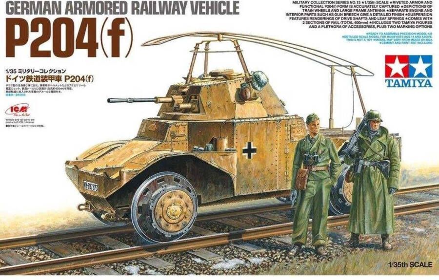 Tamiya 1:35 32413 P204(f) Railway with 2 Figures Plastic Modelbouwpakket