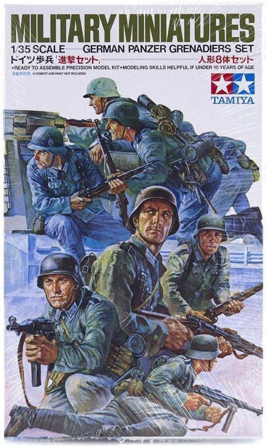 Tamiya 1:35 35061 WWII Figures Set German Tank Grenadiers Plastic Modelbouwpakket