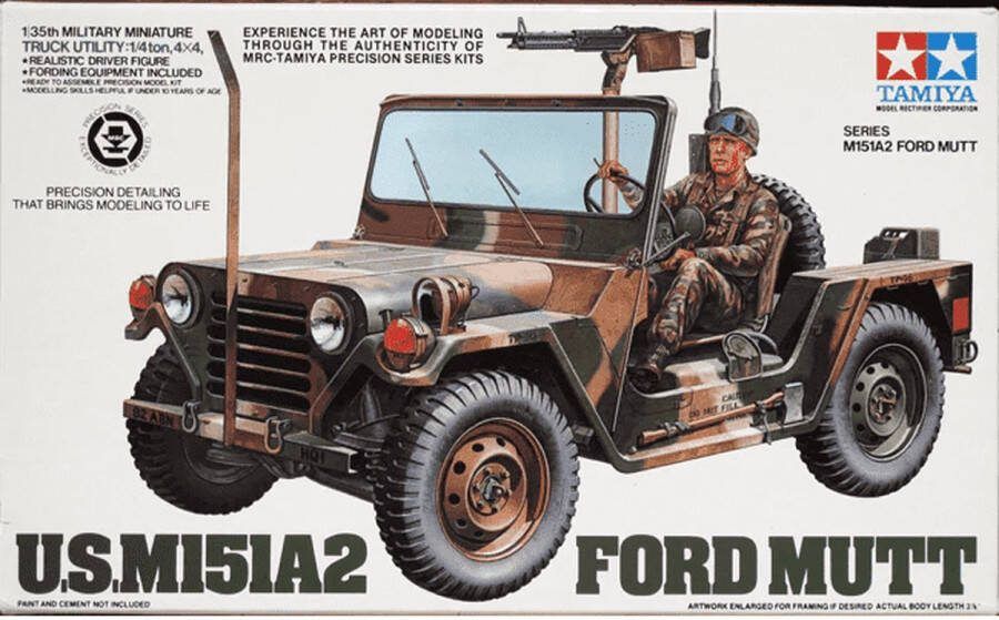 Tamiya 1:35 35123 US M151A2 Ford MUTT Truck with 1 Figure Plastic Modelbouwpakket