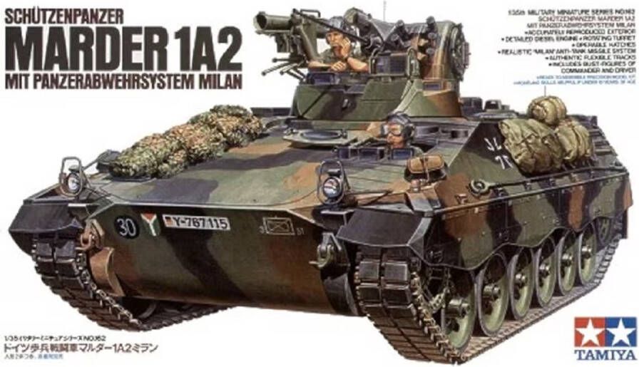 Tamiya 1:35 35162 Bundeswehr SPz Marder 1A2 mit Panzerabwehrsystem Milan Plastic Modelbouwpakket