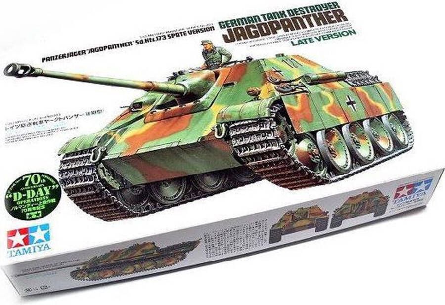 Tamiya 1:35 35203 German SdKfz.173 Jagdpanther Late Vers. w 1 Figure Plastic Modelbouwpakket