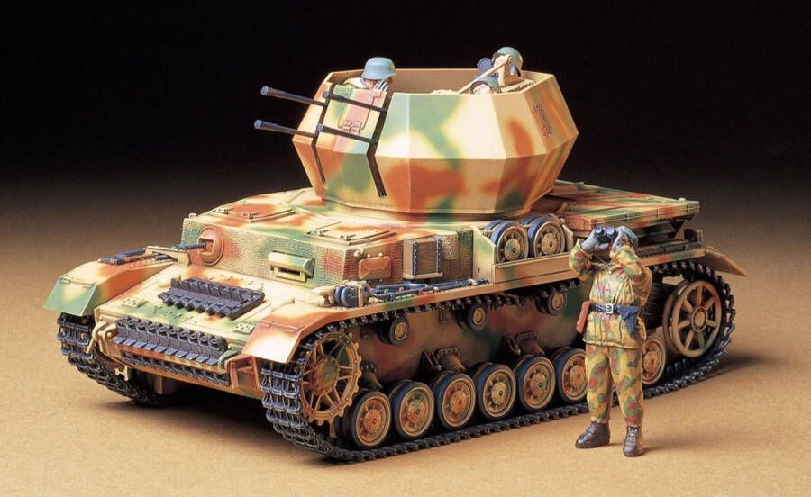 Tamiya 1:35 35233 Geman. Flak-Pz IV Wirbelwind with 4 Figures Plastic Modelbouwpakket