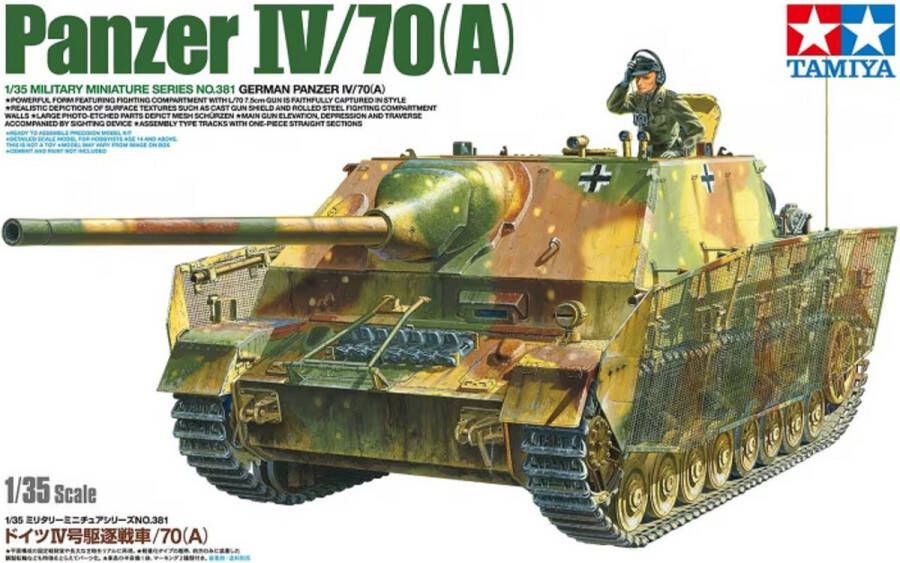 Tamiya 1:35 35381 Jagdpanzer IV 70(A) Sd.Kfz.162 1 Plastic Modelbouwpakket