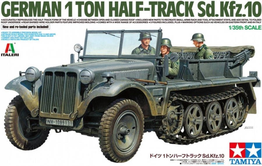 Tamiya 1:35 37016 German 1 ton Half-Track Sd.Kfz.10 Plastic kit