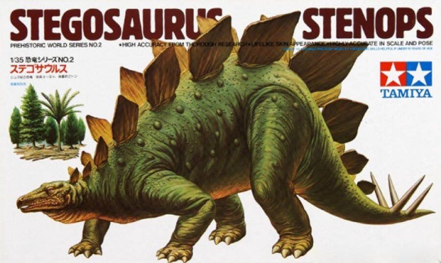 Tamiya 1:35 60202 Stegosaurus Stenops Prehistoric World Series NO.2 Plastic Modelbouwpakket