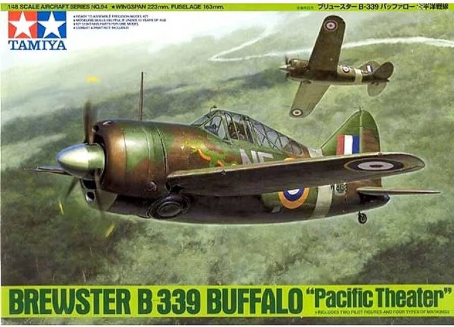 Tamiya 1:48 61094 Brewster B-339 Buffalo Pacific Theater Plastic Modelbouwpakket