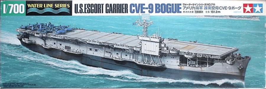 Tamiya 1:700 31711 CVE-9 Bogue U.S. Escort Carrier Plastic Modelbouwpakket