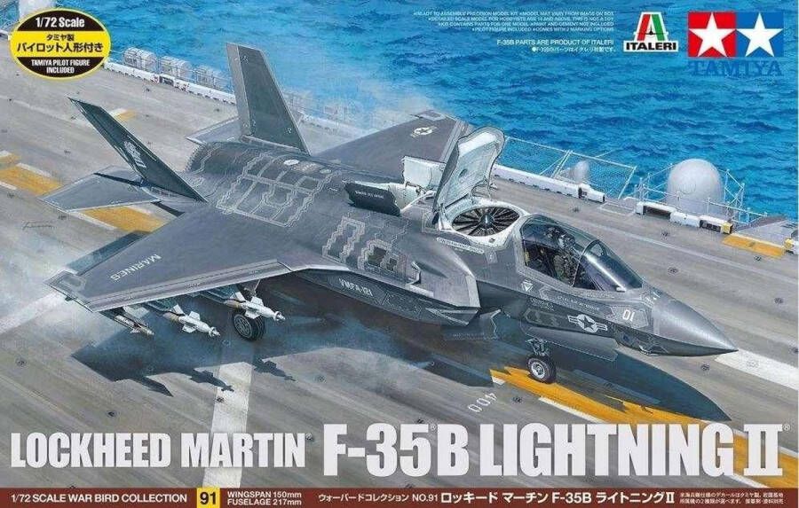 Tamiya 1:72 60791 F-35B Lightning II Plastic Modelbouwpakket