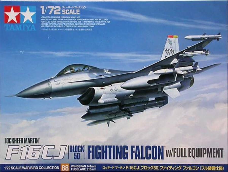 Tamiya 1:72 F-16CJ Fighting Falcon with full equipment