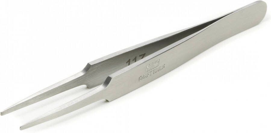 Tamiya 74109 HG Straight Tweezers Round Tip Steel Pincet Gereedschap