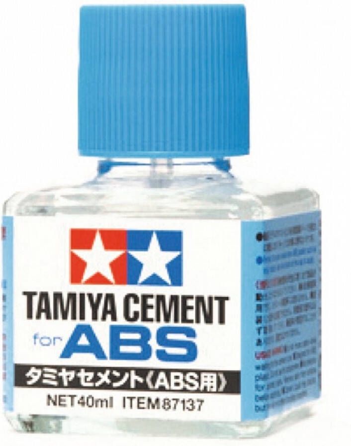 Tamiya 87137 ABS Cement with Brush Lijm Potje 40ml Lijm