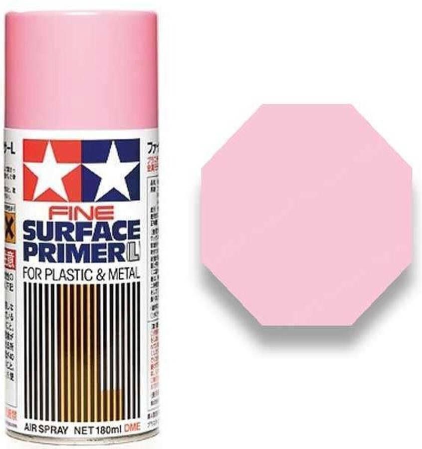 Tamiya 87146 Fine Surface Primer Pink Acryl Spray 180ml Verf spuitbus