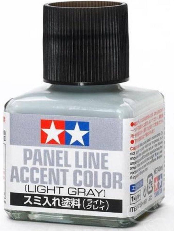 Tamiya 87189 Panel Line Accent Color Light Gray 40ml Effecten potje