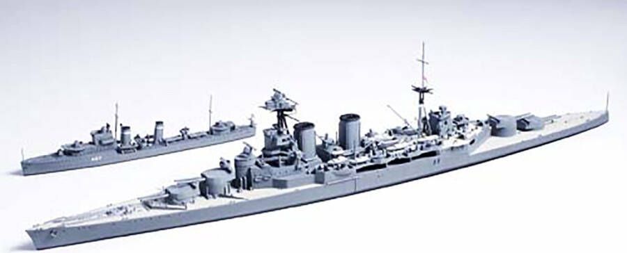 Tamiya British Battle Cruiser Hood & E Class Destroyer Battle of the Denmark Strait + Ammo by Mig lijm