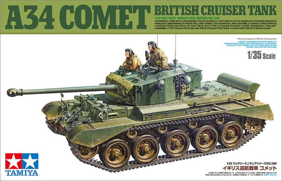 Tamiya British Cruiser Tank A34 Comet + Ammo by Mig lijm