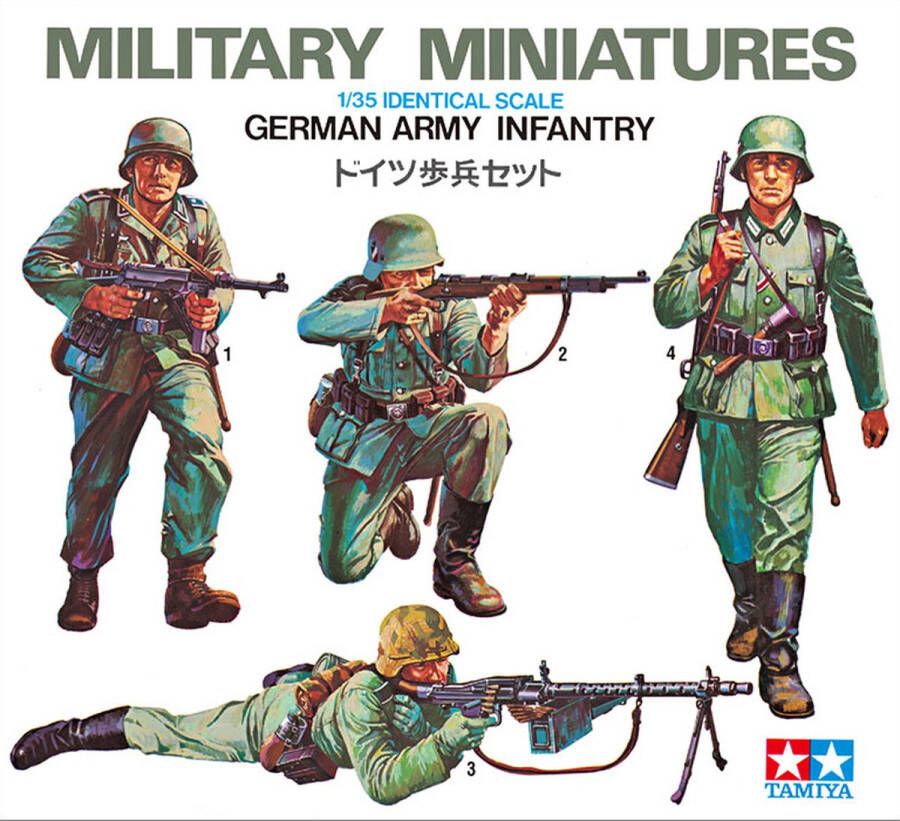 Tamiya German Army Infantry + Ammo by Mig lijm