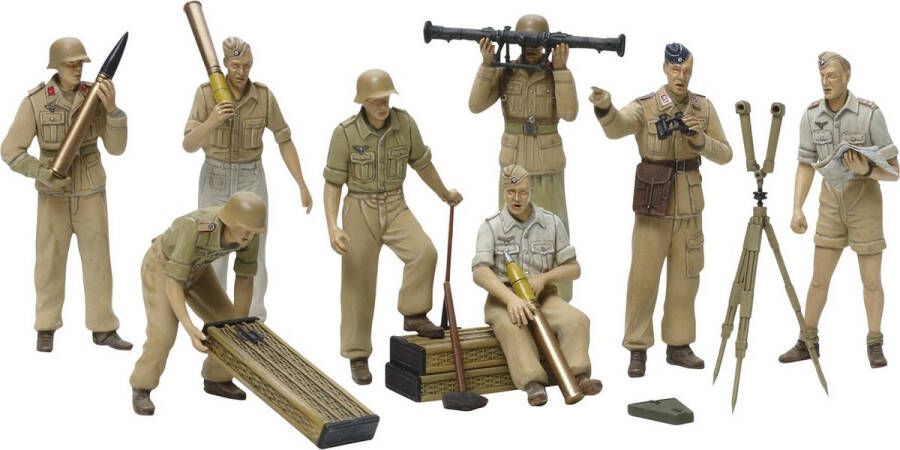 Tamiya German Artillery Crew Set Africa Corps Luftwaffe