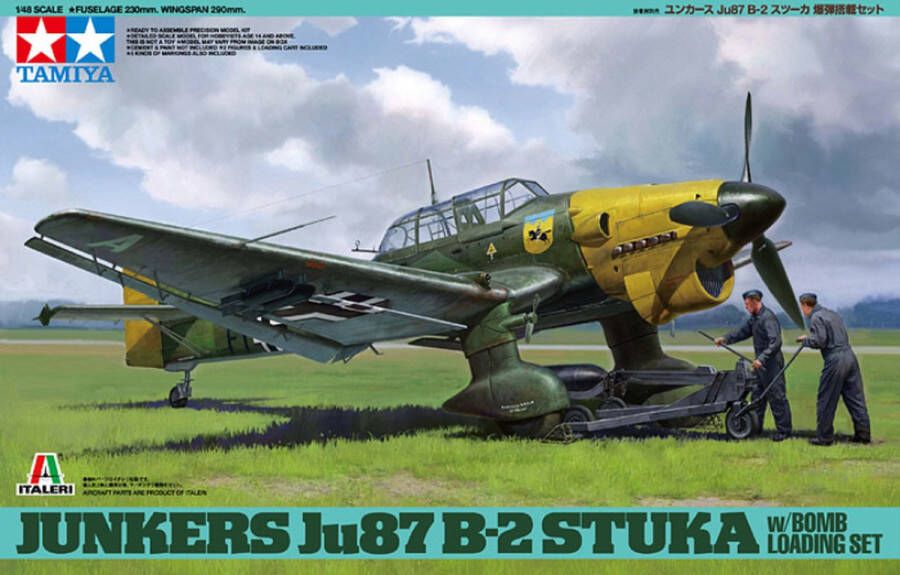 Tamiya Junkers Ju87 B-2 Stuka w Bomb Loading Set + Ammo by Mig lijm