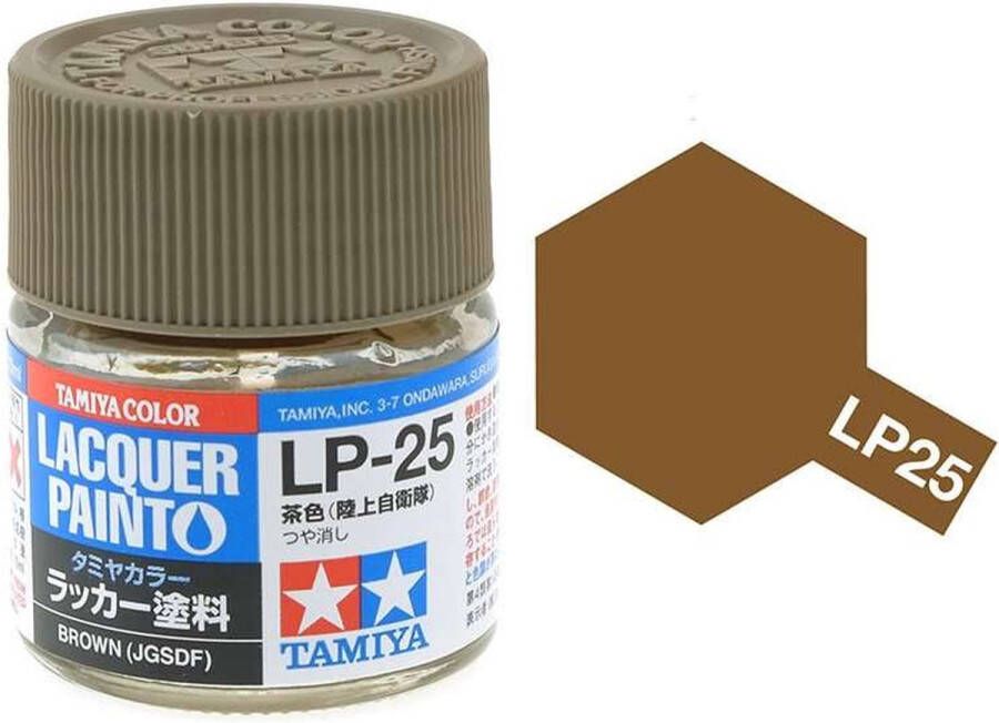 Tamiya LP-25 JGSDF Brown Matt Lacquer Paint 10ml Verf potje