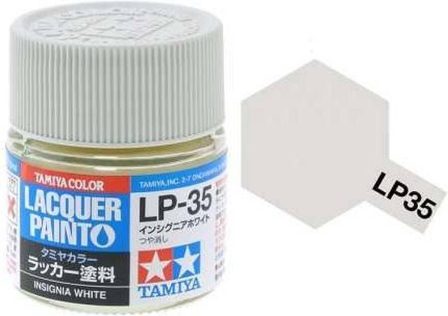 Tamiya LP-35 Insignia White Matt Lacquer Paint 10ml Verf potje