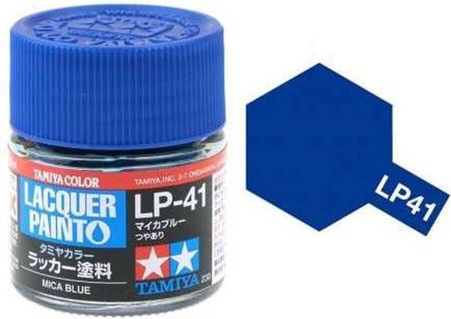 Tamiya LP-41 Mica Blue Gloss Lacquer Paint 10ml Verf potje
