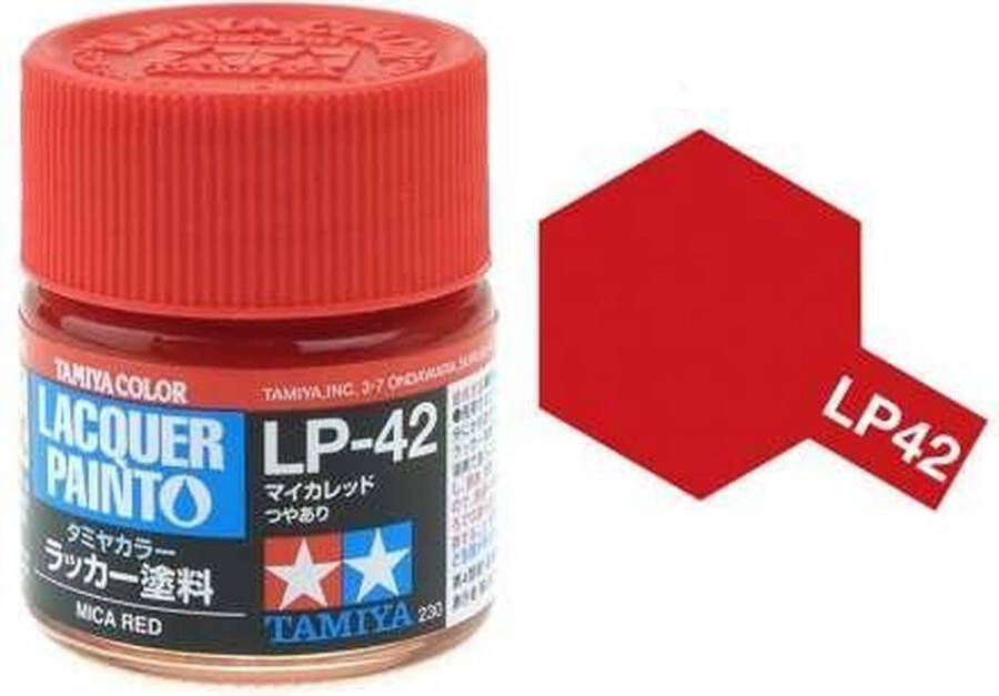 Tamiya LP-42 Mica Red Gloss Lacquer Paint 10ml Verf potje