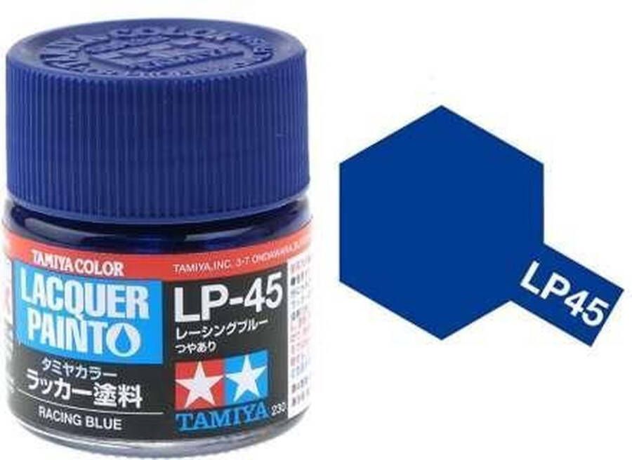 Tamiya LP-45 Racing Blue Gloss Lacquer Paint 10ml Verf potje