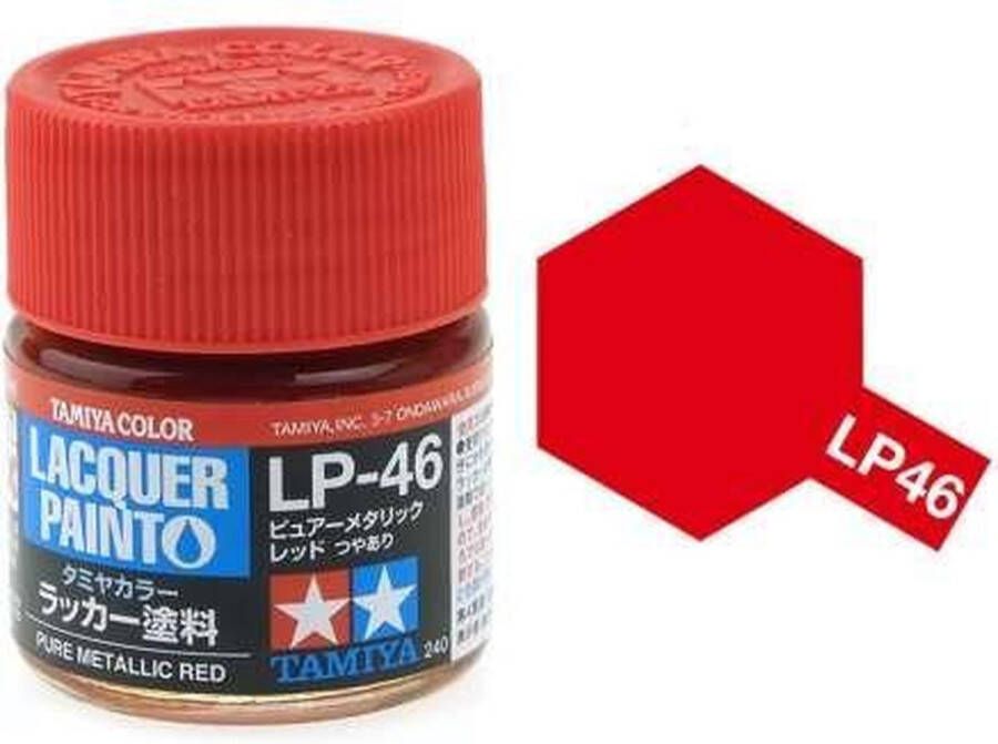 Tamiya LP-46 Pure Metallic Red Gloss Lacquer Paint 10ml Verf potje