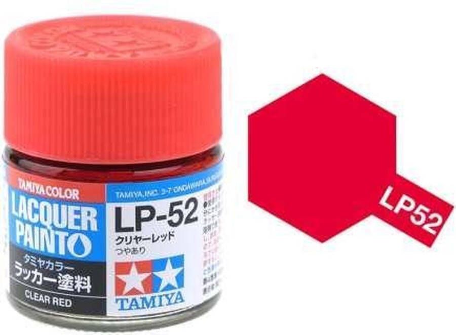 Tamiya LP-52 Red Clear Gloss Lacquer Paint 10ml Verf potje