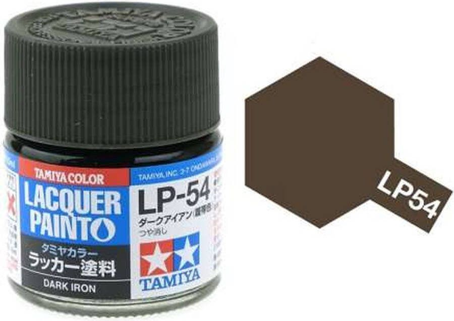 Tamiya LP-54 Dark Iron Matt Lacquer Paint 10ml Verf potje