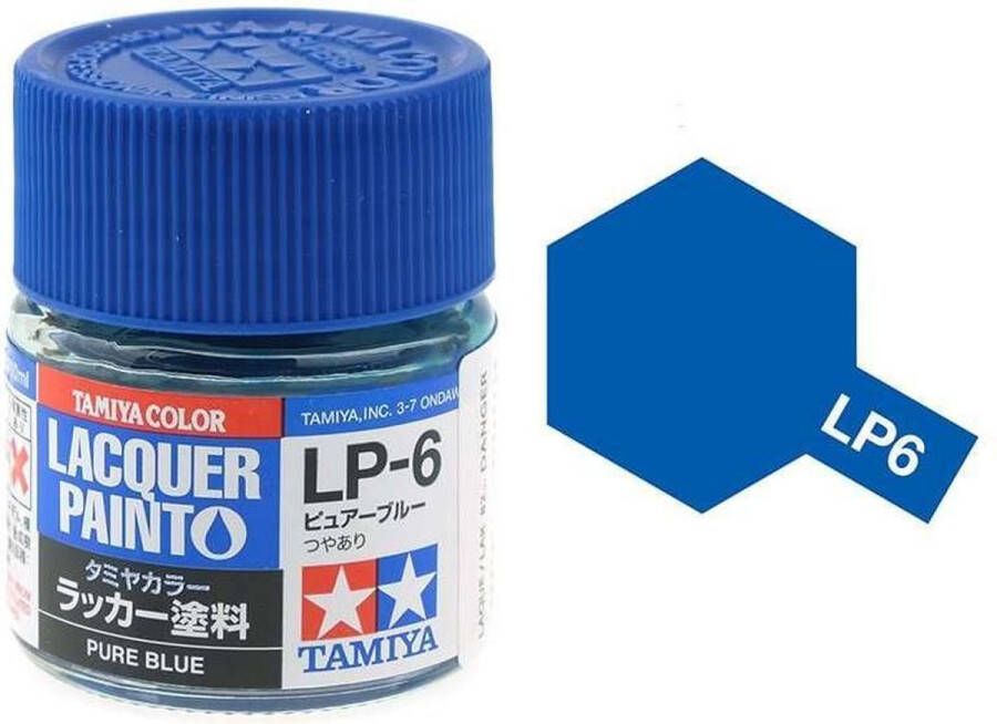 Tamiya LP-6 Blue Gloss Lacquer Paint 10ml Verf potje