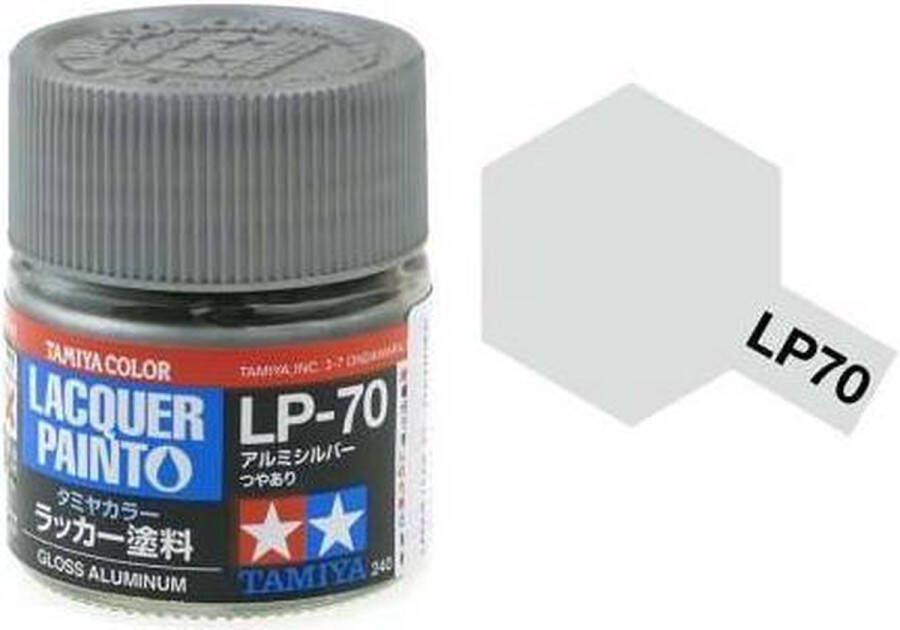 Tamiya LP-70 Aluminium Gloss Lacquer Paint 10ml Verf potje