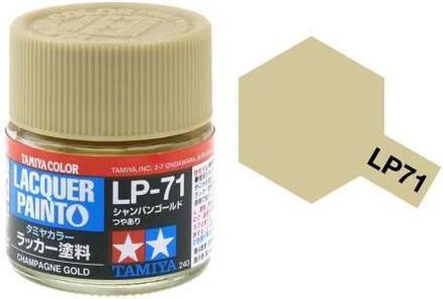 Tamiya LP-71 Champagne Gold Gloss Lacquer Paint 10ml Verf potje